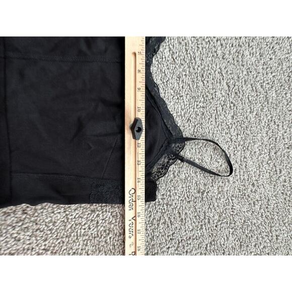 Sanctuary Dress Womens S Black Bodycon Zipper Black Lace Trim Spaghetti Strap - Picture 7 of 15